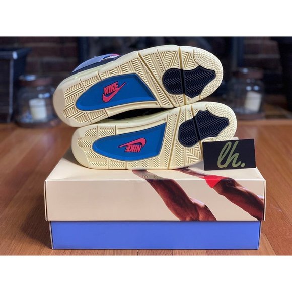 Sz 10.5 Air Jordan 4 Retro Union "Off Noir" - Picture 7 of 7